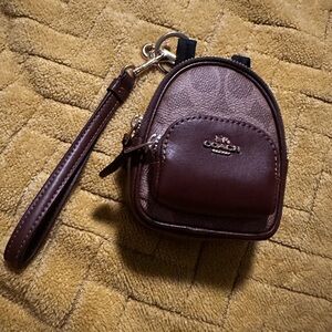 Coach Two-Tone Brown Wristlet